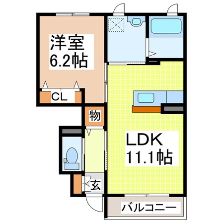 シャーメゾン羽須和の物件間取画像